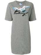 Kenzo Bird Print T-shirt Dress - Grey