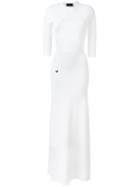 Philipp Plein Satureja Long Knitted Dress, Women's, Size: Large, White, Viscose/polyester