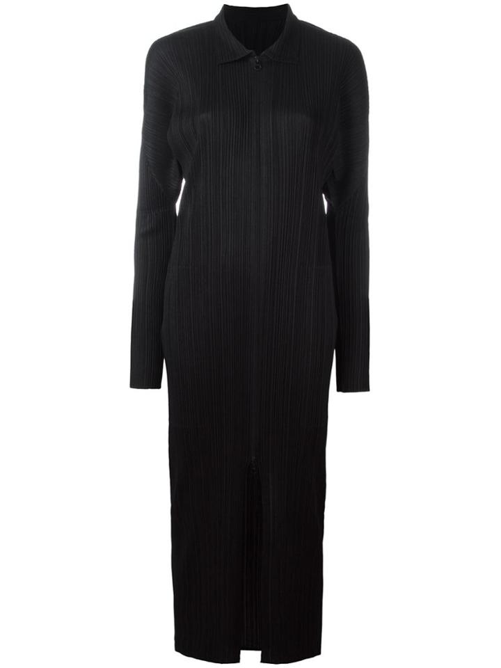 Issey Miyake Vintage 'pleats Please' Pleated Coat - Black