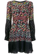 Saloni Vera Embellished Mini Dress - Black
