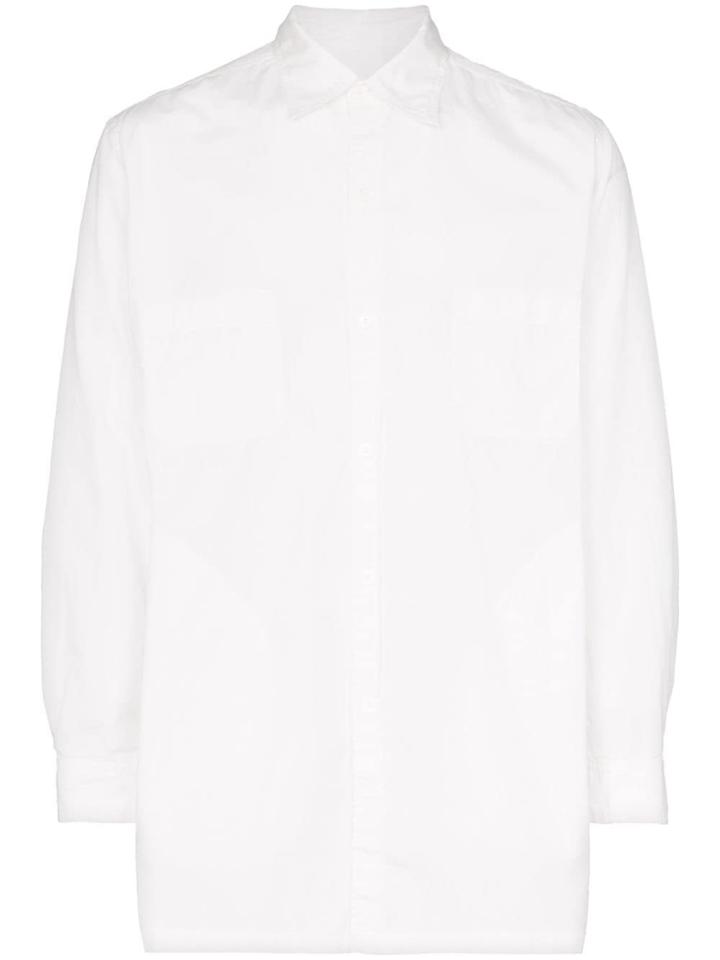 Yohji Yamamoto Split Back Pocketed Cotton Shirt - White