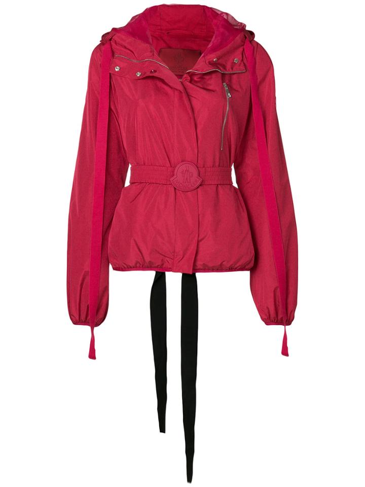 Moncler Gamme Rouge Belted Bomber Jacket - Red