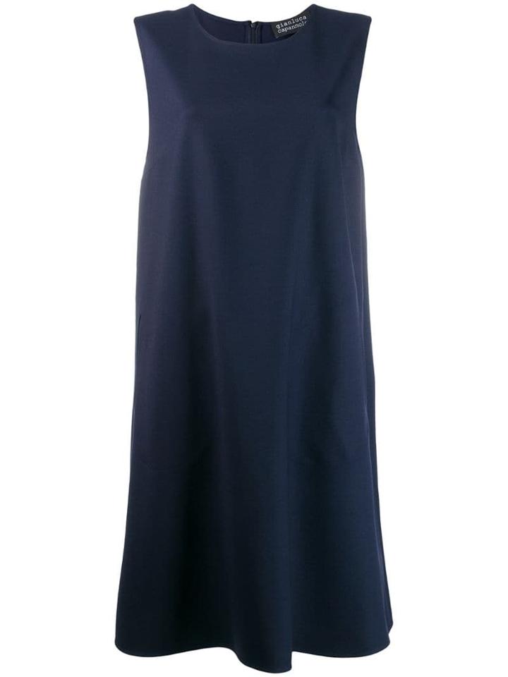 Gianluca Capannolo Sleeveless Flared Dress - Blue