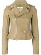 Givenchy Classic Biker Jacket, Women's, Size: 38, Nude/neutrals, Lamb Skin/acetate/viscose