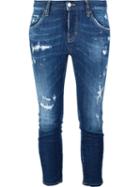 Dsquared2 Cool Girl Cropped Jeans, Size: 38, Blue, Cotton/spandex/elastane