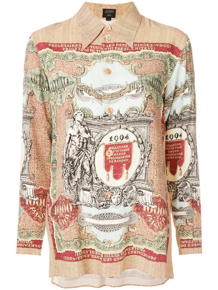 Jean Paul Gaultier Pre-owned Printed Long Sleeve Shirt - Brown