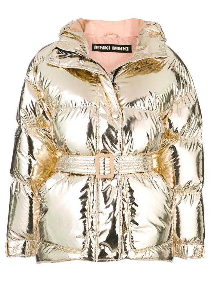 Ienki Ienki Belted Padded Jacket - Yellow