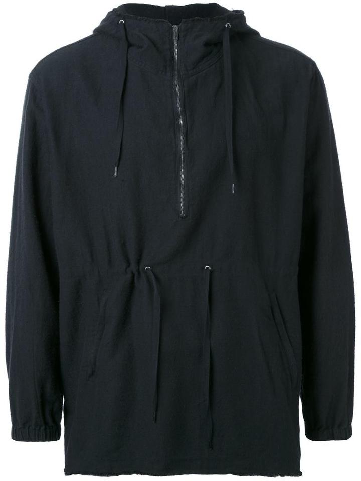 Bukht 'moleskin Long Anorak' Hoodie, Men's, Size: 1, Black, Cotton/linen/flax