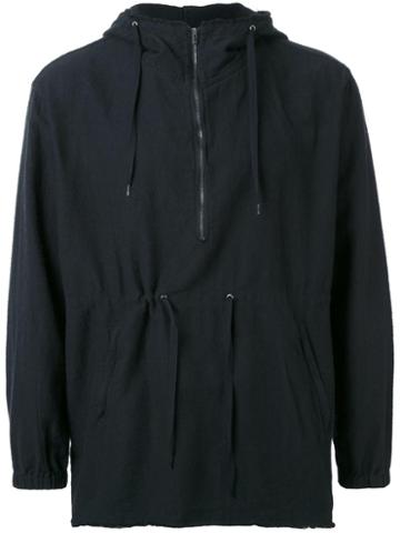 Bukht 'moleskin Long Anorak' Hoodie, Men's, Size: 1, Black, Cotton/linen/flax