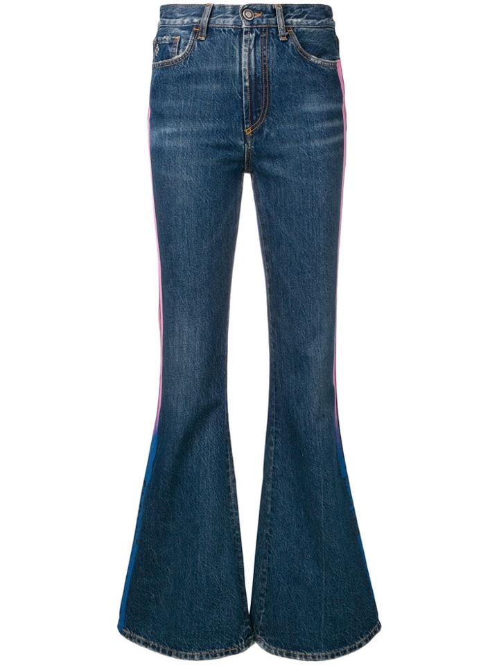 Marcelo Burlon County Of Milan Side Panelled Bootcut Jeans - Blue