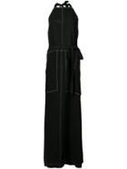 By. Bonnie Young Halter-neck Flared Maxi Dress - Black