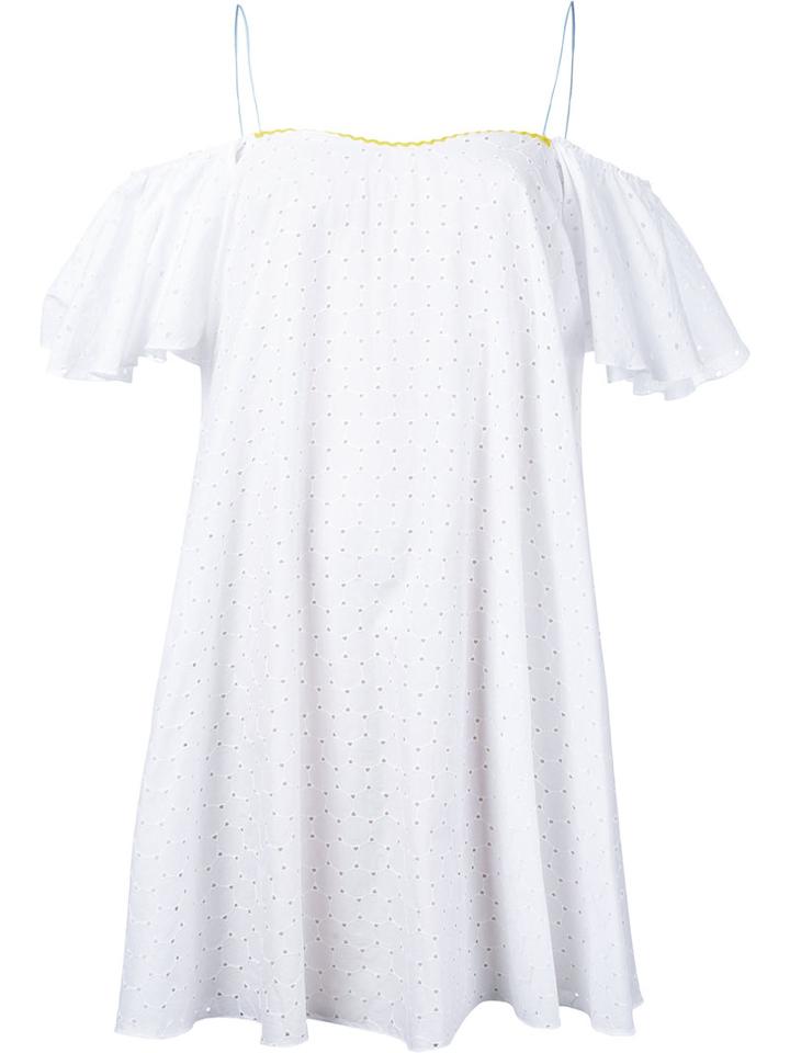 Anna October - Cold Shoulder Dress - Women - Cotton - M, White, Cotton