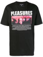 Pleasures Logo Print T-shirt - Black