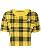 Nike Cropped Plaid T-shirt - Yellow