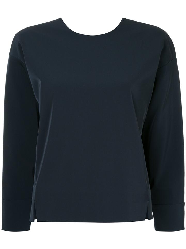 Red Valentino Gathered Waist Longsleeved Blouse - Black