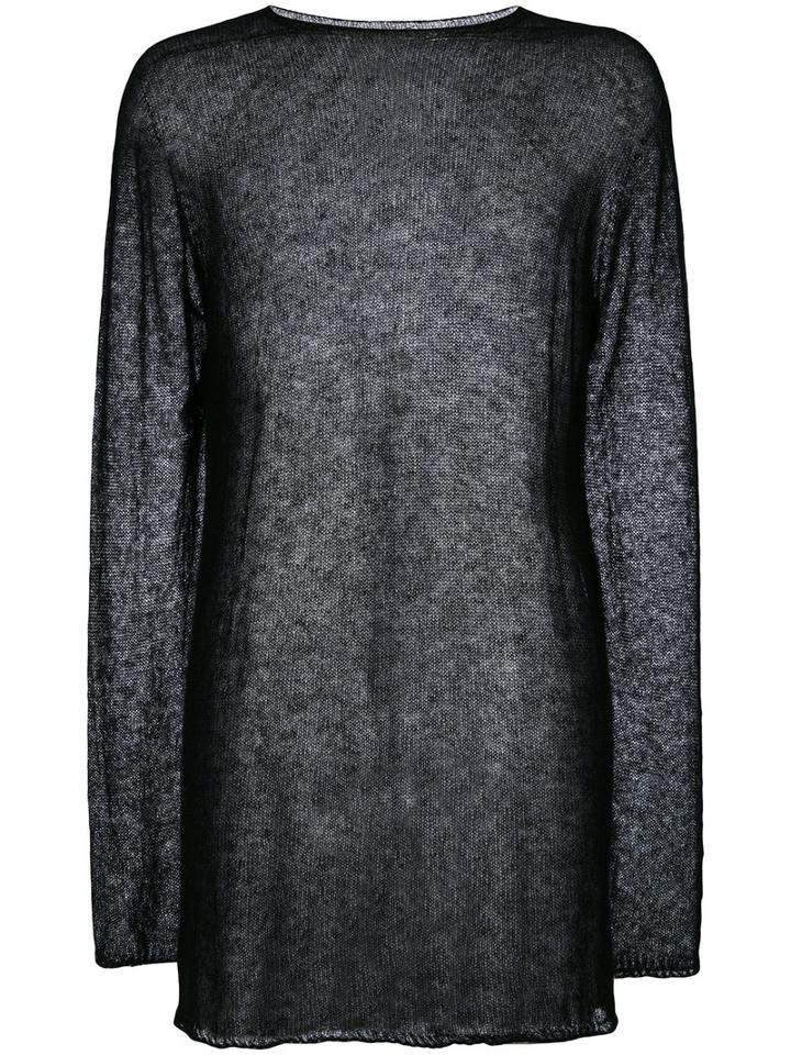 Rick Owens - Sheer Longline Top - Men - Polyamide/alpaca - One Size, Black, Polyamide/alpaca