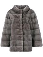 Liska Fur Padded Coat - Grey