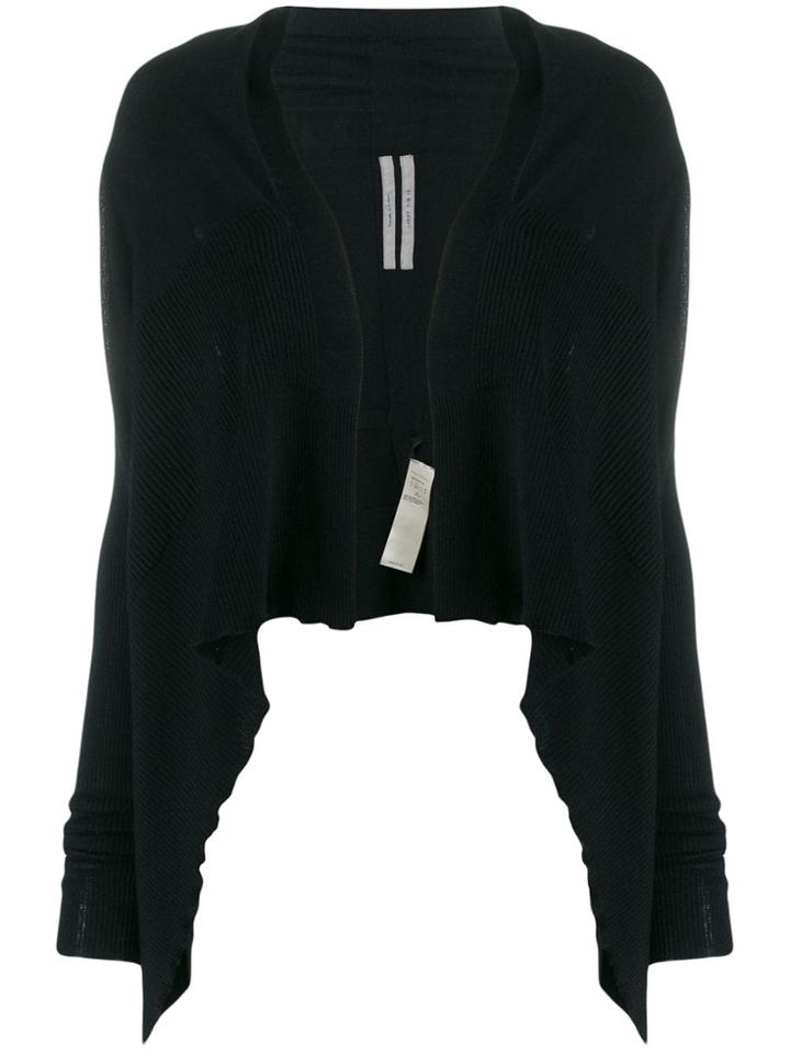 Rick Owens Cropped Draped Cardigan - Black
