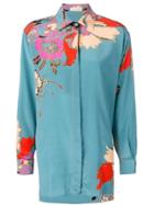 Etro Oversized Printed Shirt - Blue