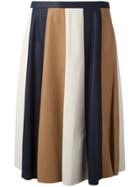 Drome Striped Pleated Skirt - Multicolour