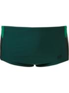 Blue Man Embroidered Logo Panelled Trunk, Men's, Size: Medium, Green, Polyamide/spandex/elastane