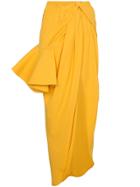 Jacquemus Sol Asymmetric Ruffled Skirt - Yellow & Orange