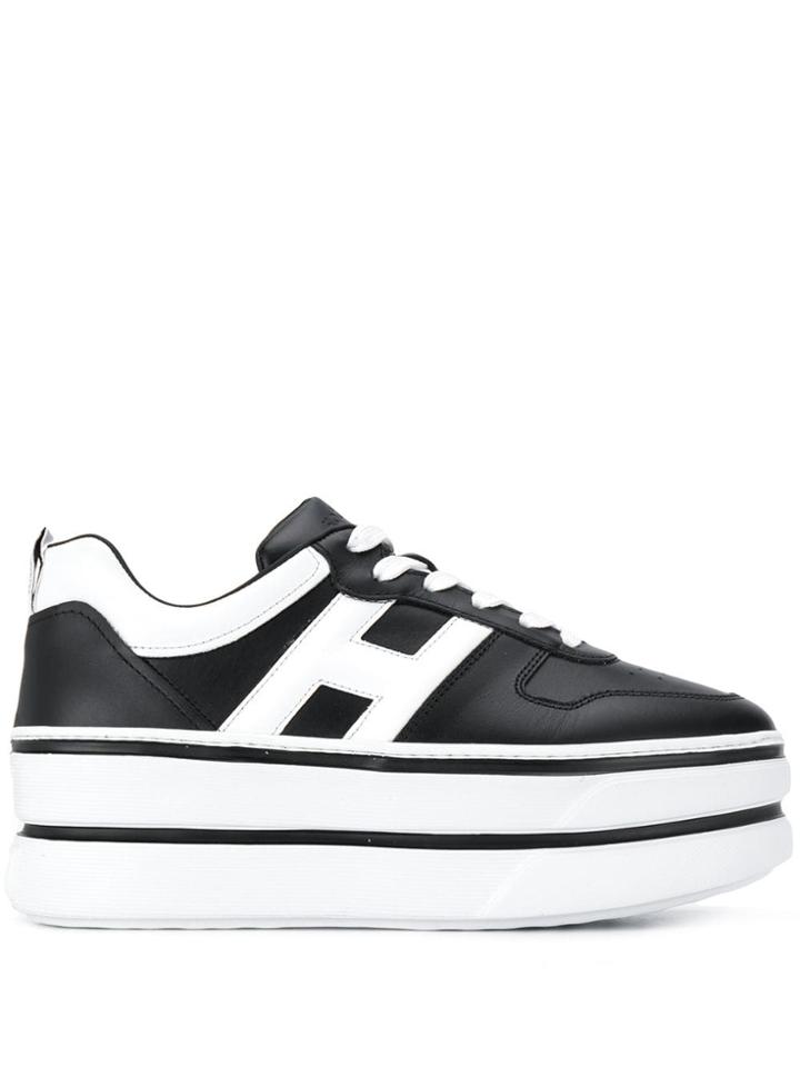 Hogan Maxi Flatform Sneakers - Black