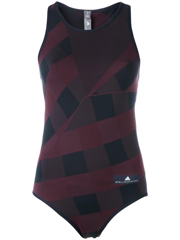 Adidas By Stella Mccartney Logo Patch Leotard - Red