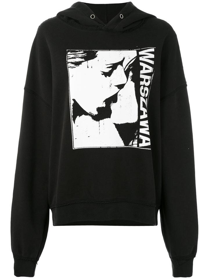 Misbhv - 'warszawa' Printed Hoodie - Women - Cotton/polyamide - M, Black, Cotton/polyamide