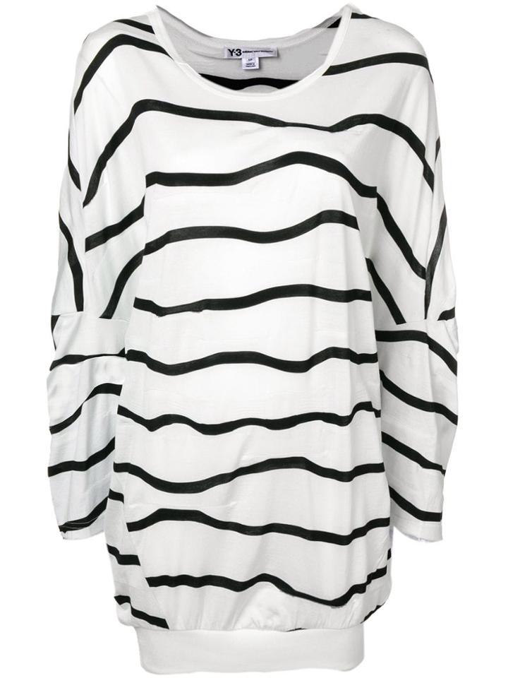 Y-3 Striped Oversized T-shirt - White