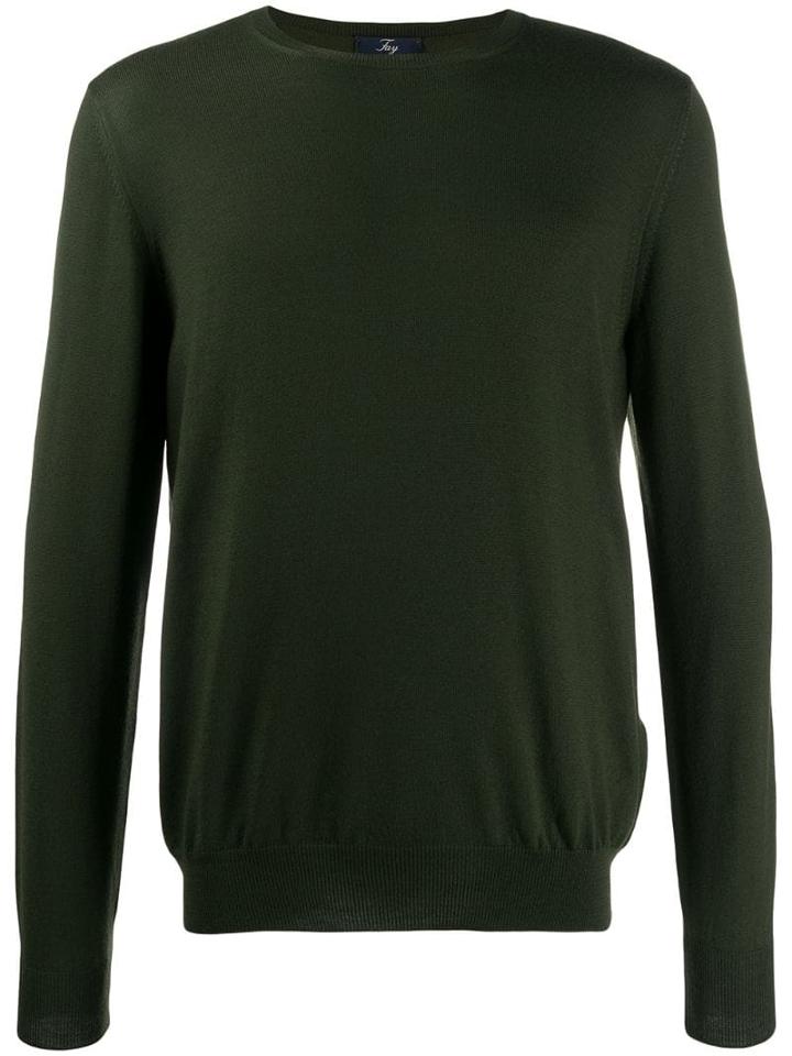 Fay Round Neck Sweater - Green
