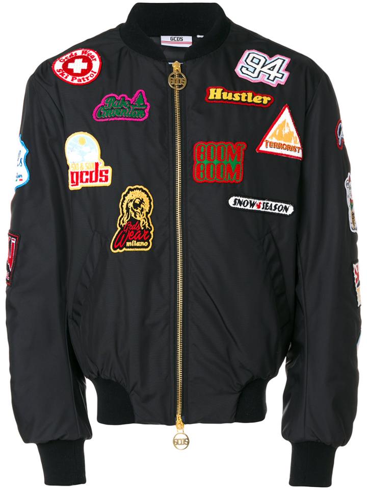 Gcds Patch Bomber Jacket - Black