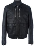 Just Cavalli Zipped Leather Jacket