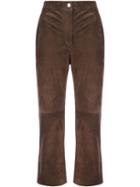 Altuzarra High Rise Cropped Trousers - Brown