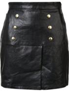 Frame Denim 'le Overlay' Skirt, Women's, Size: 24, Black, Lamb Skin