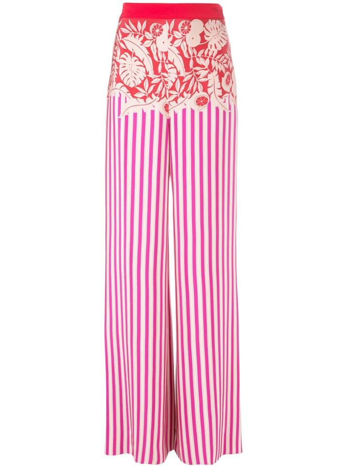 Cushnie Wide Leg Striped Trousers - Neutrals