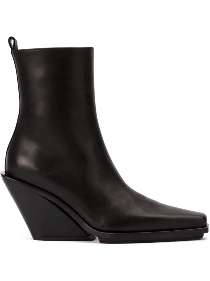 Ann Demeulemeester Pointed Ankle Boots - Black