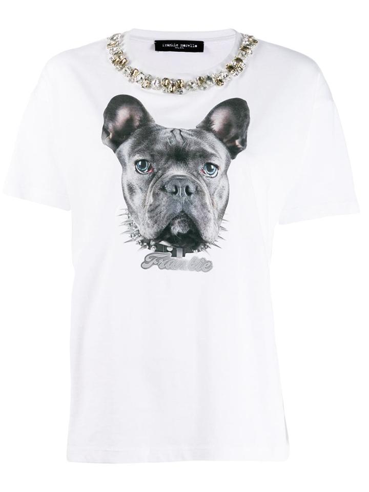 Frankie Morello Dog Print T-shirt - White