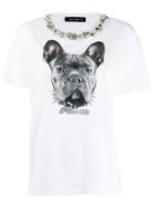 Frankie Morello Dog Print T-shirt - White