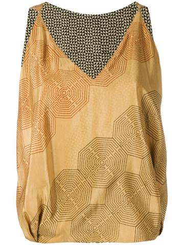 Volantis G.v. Majil - Reversible Printed Tank - Women - Silk - One Size, Nude/neutrals, Silk