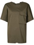 Josh Goot Utility T-shirt, Women's, Size: Xs, Green, Cotton/spandex/elastane