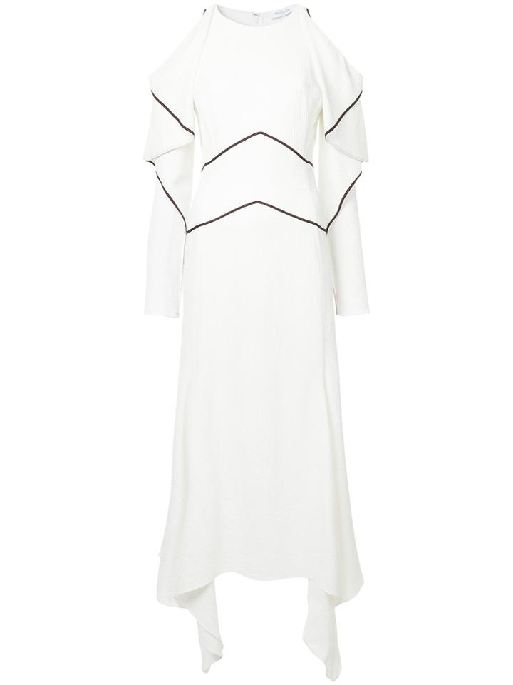 Mugler Cut-out Shoulder Dress - White