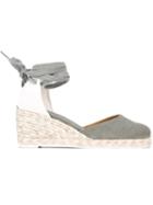 Castañer Carina Wedge Espadrilles, Women's, Size: 35, Grey, Canvas/leather/rubber