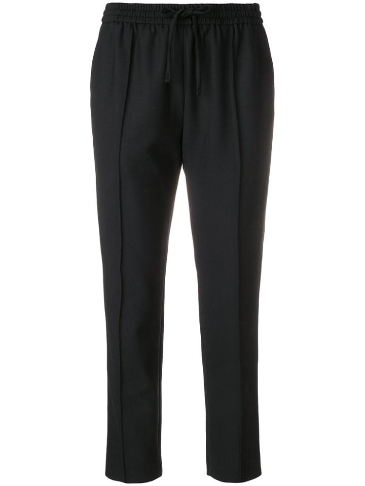 Joseph Cropped Design Track Trousers - Black