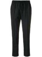 Joseph Cropped Design Track Trousers - Black