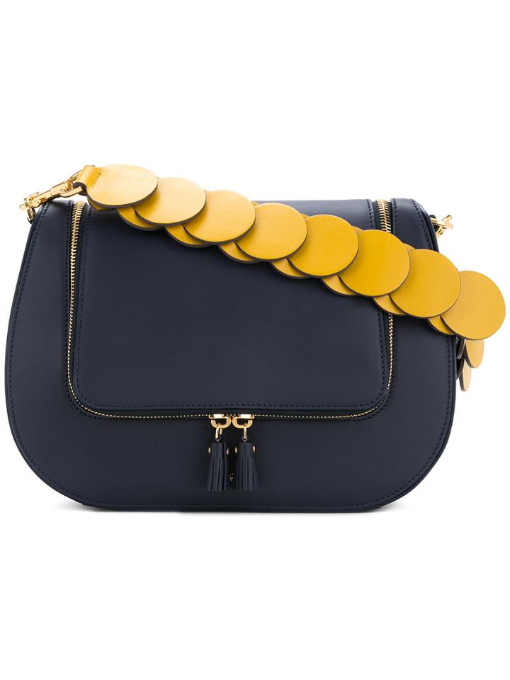 Anya Hindmarch - Link Strap Vere Satchel - Women - Calf Leather - One Size, Blue, Calf Leather
