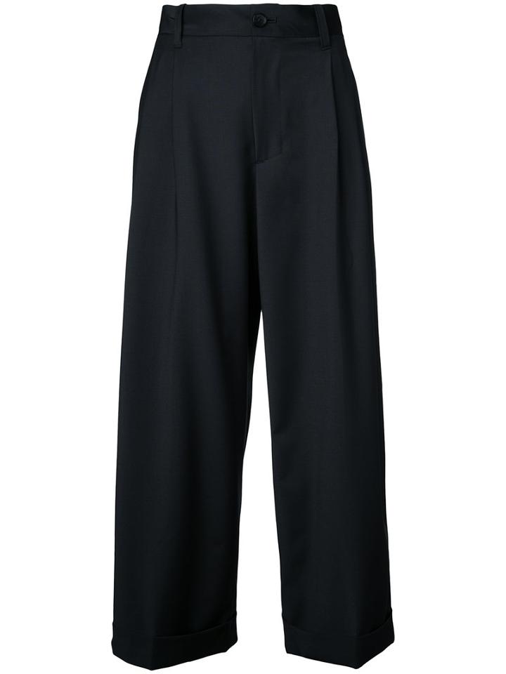 Facetasm Cropped Pants, Women's, Size: 2, Black, Polyester/polyurethane/wool