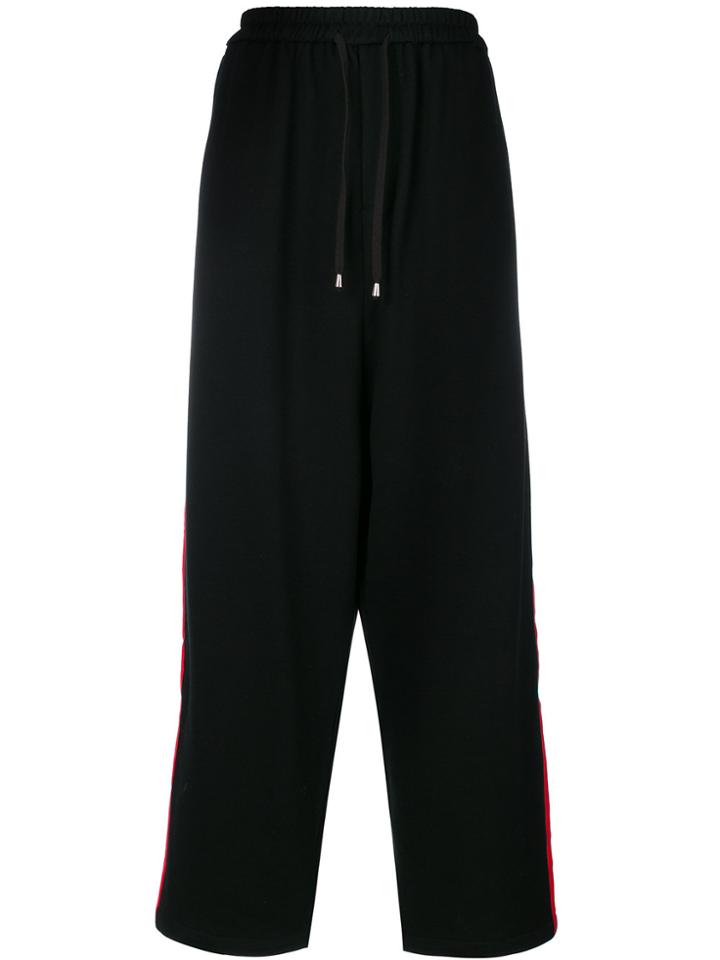 Unconditional Side Stripe Loose Trousers - Black
