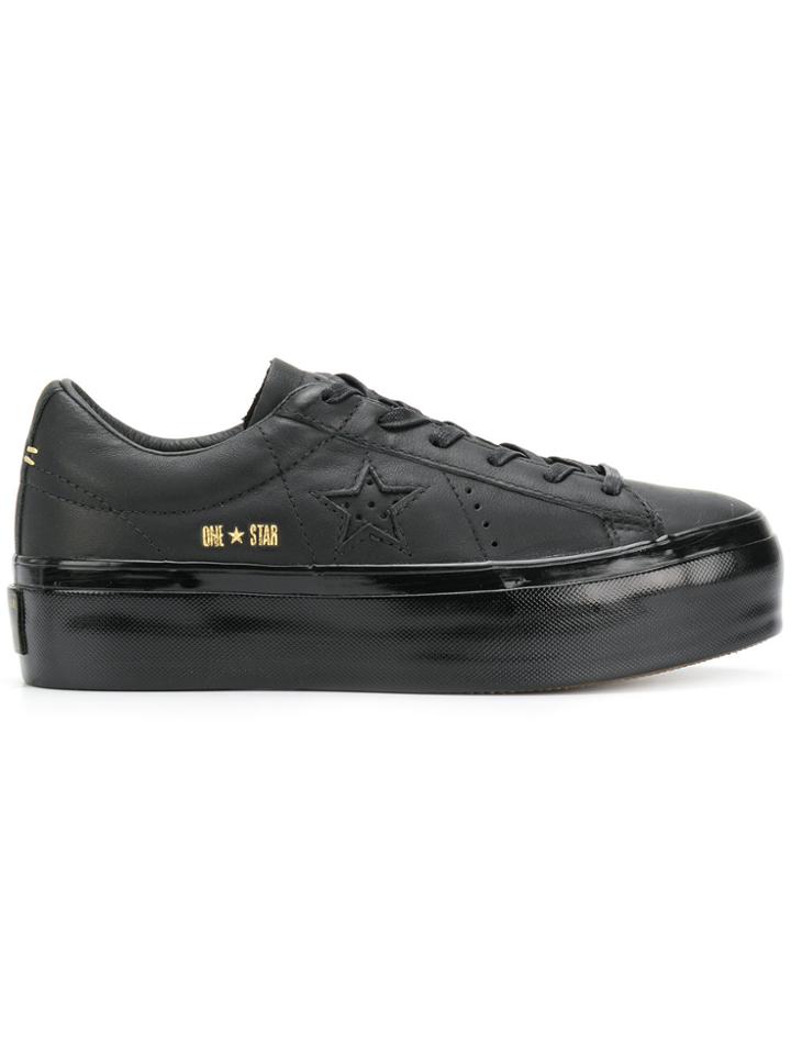 Converse One Star Platform Sneakers - Black