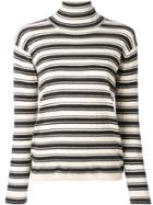 Bellerose Striped Turtleneck Jumper - Nude & Neutrals